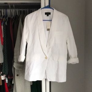 J. Crew White Linen Blazer, NWT
